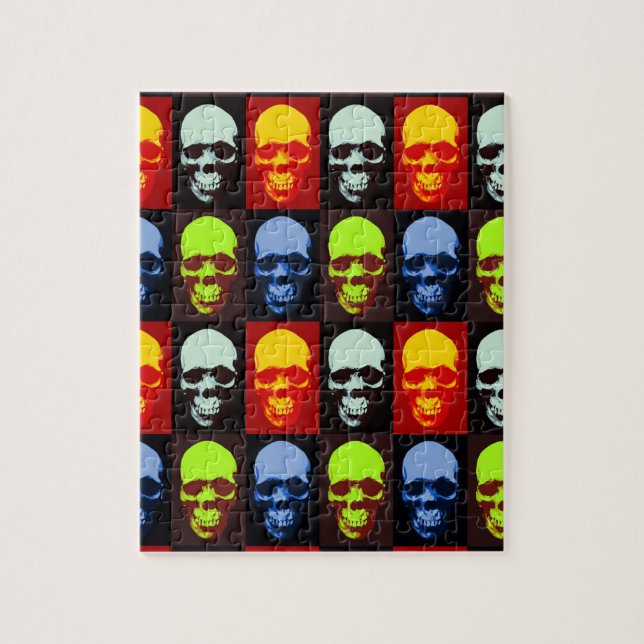 Quebra-cabeça Pop Art Skull (Vertical)
