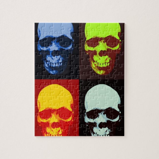 Quebra-cabeça Pop Art Skull (Vertical)