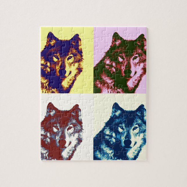 Quebra-cabeça Pop Art Wolf (Vertical)