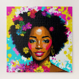 Quebra-cabeça Pop de arte em preto-e-cores