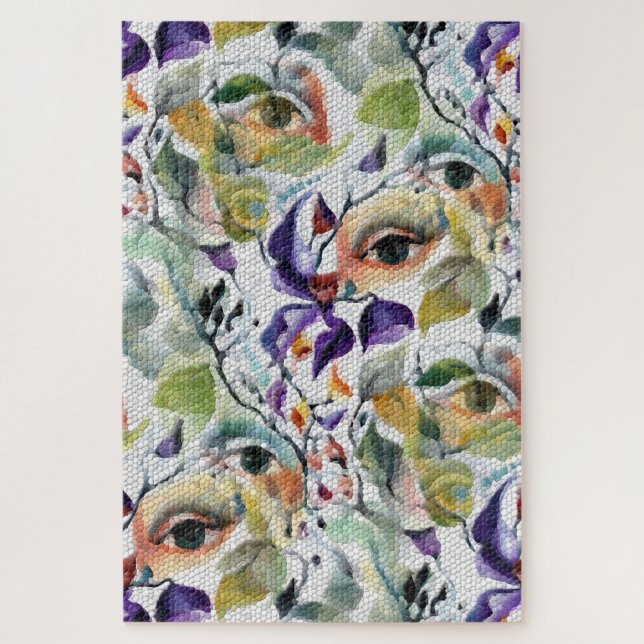 Quebra-cabeça Pop Surealismo Padrão Mosaico Abstrato Contemporân (Vertical)