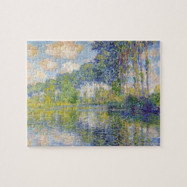 Quebra-cabeça Poplars on the River Epte (por Claude Monet) (Horizontal)