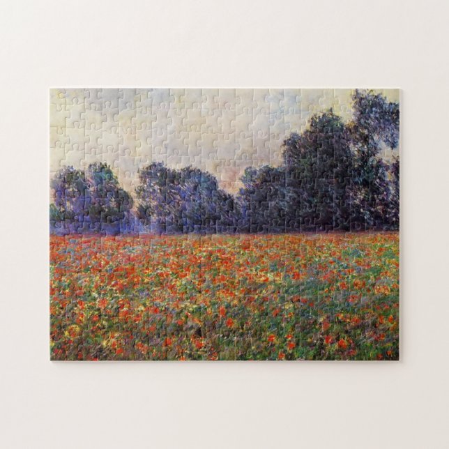 Quebra-cabeça Poppies em Giverny Monet Fine Art (Horizontal)