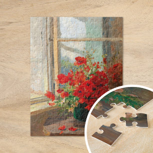 Quebra-cabeça Poppies pela janela Olga Wisinger-Florian