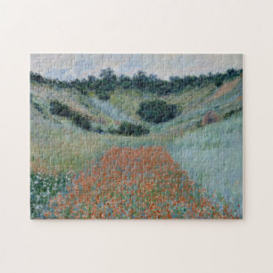Quebra-cabeça Poppy Field em Hollow Near Giverny por Monet