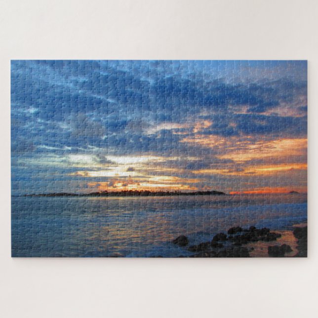 Quebra-cabeça pôr do sol da nuvem das maldivas (Horizontal)