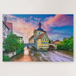 Quebra-cabeça pôr do sol de Bamberg na Alemanha
