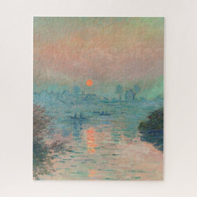 Quebra-cabeça Pôr do sol de Monet no Impressionismo de Arte Fina (Vertical)