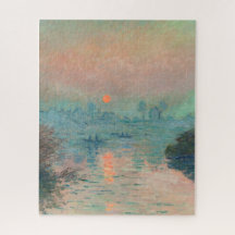 Pôr do sol de Monet no Sena Arte Fina Impressionis