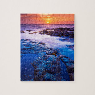 Quebra-cabeça Pôr do sol e poça de maré no Havaí