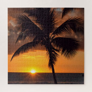 Quebra-cabeça Por do sol havaiano - 20x20 - PC 676