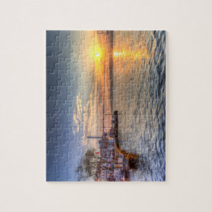Quebra-cabeça Por do sol Istambul de Bosphorus