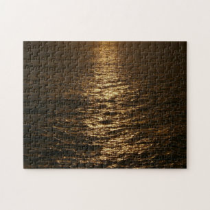 Quebra-cabeça Pôr do Sol na Água Fotografia Oceânica Abstrata