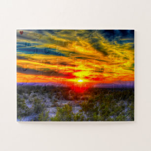 Quebra-cabeça Pôr do Sol no Deserto Texas