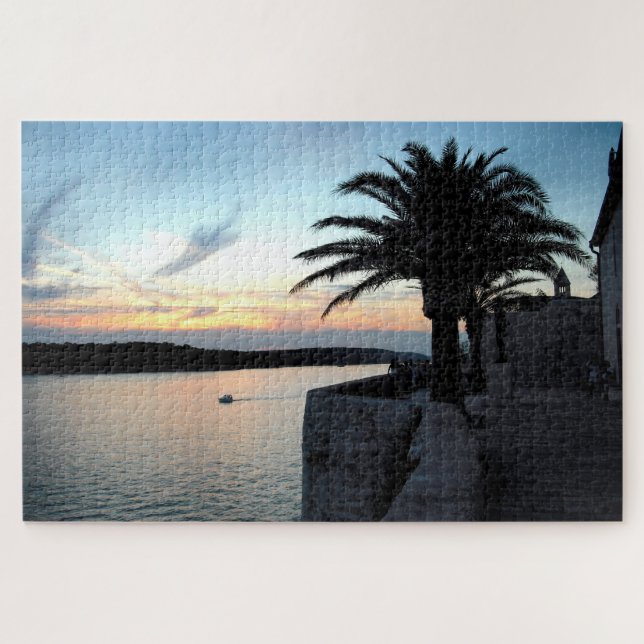Quebra-cabeça Pôr do sol no mar (Horizontal)
