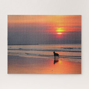 Quebra-cabeça Por do sol no Mar da Irlanda - 16x20 - 520 PCes