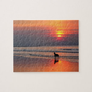 Quebra-cabeça Por do sol no Mar da Irlanda - 8x10 - 110 PCes