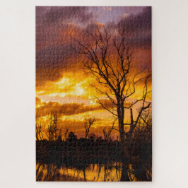 Quebra-cabeça Pôr do sol pelo lago