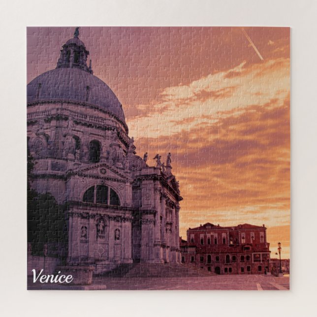 Quebra-cabeça Pôr do sol sobre Basilica em Veneza (Vertical)