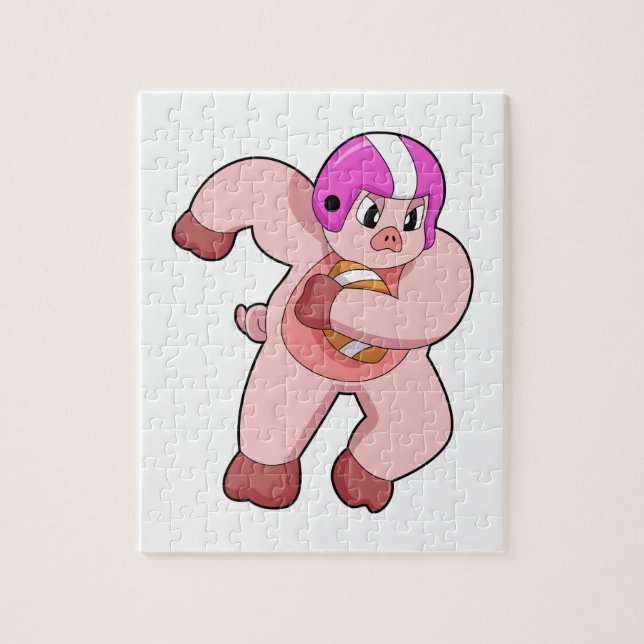 Quebra-cabeça Porco no futebol (Vertical)