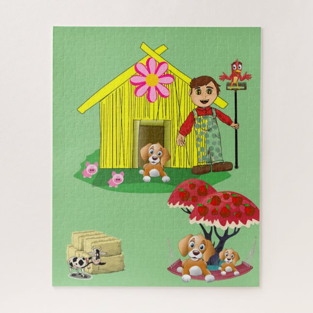 Quebra-cabeça Porcos de Vaca Farmer (Vertical)