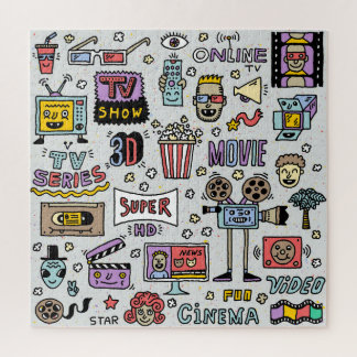 Quebra-cabeça Porodles da série TV: Engraçado Vintage Set.