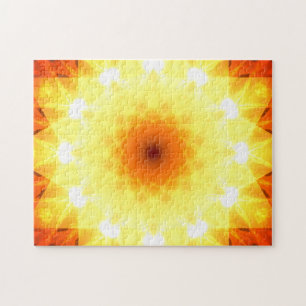 Quebra-cabeça Pôrs do sol Ouros Brilhantes Mandala