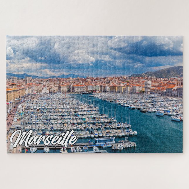 Quebra-cabeça Port City De Marselha, França (Horizontal)