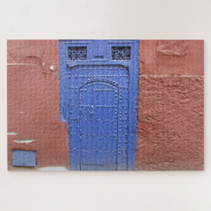Quebra-cabeça porta azul