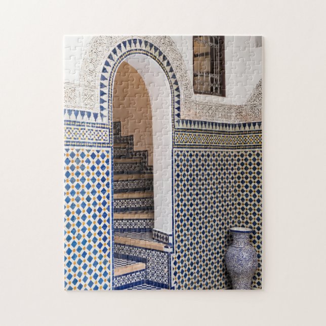 Quebra-cabeça Porta com azulejos marroquinos (Vertical)