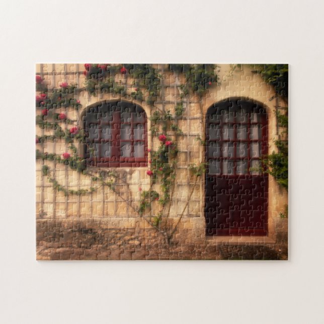 Quebra-cabeça Porta da casa de campo da rosa (Horizontal)