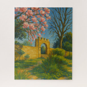 Quebra-cabeça Porta do Flor - Pintura de Jardim Encantada