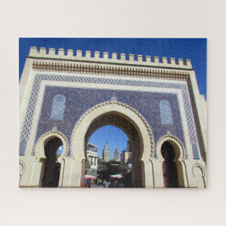Quebra-cabeça portão azul morocco