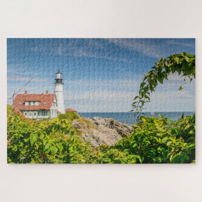 Quebra-cabeça Portland Head Lighthouse Maine (Horizontal)