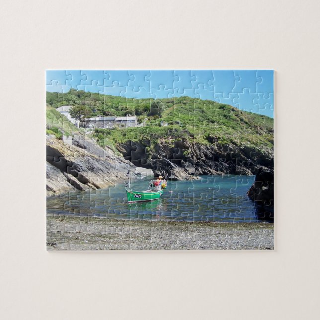 Quebra-cabeça Portloe Cornualha Inglaterra (Horizontal)
