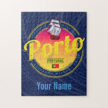 Porto em Portugal Navio Retro Sunset Vintage