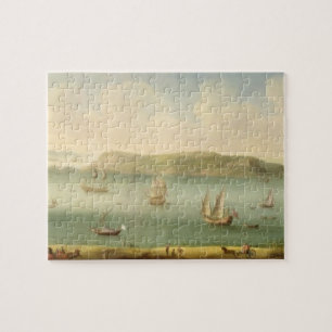 Quebra-cabeça Porto Mahon, Minorca, 1730's (óleo em canvas)