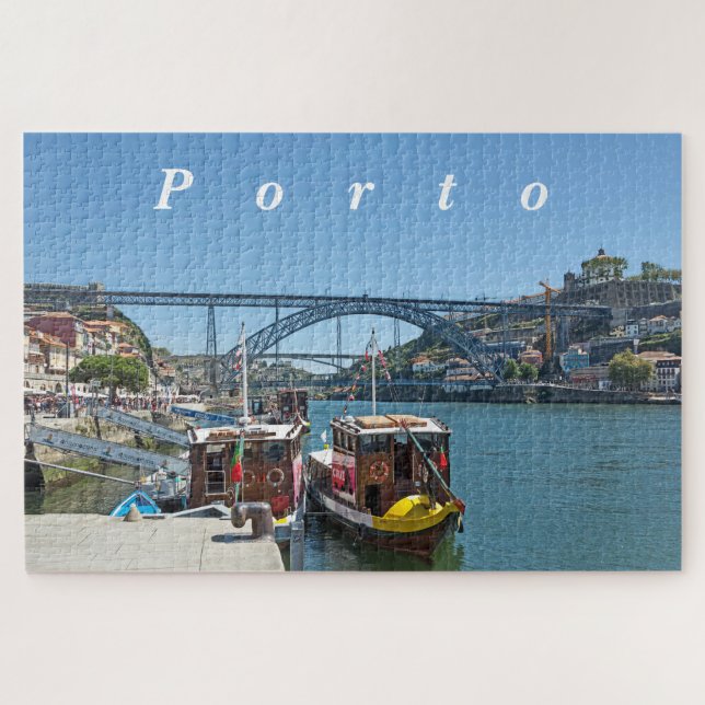 Quebra-cabeça  Porto. Ponte Douro e Dom Luis I. (Horizontal)