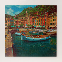 PORTOFINO - Itália - pequena praça - marina