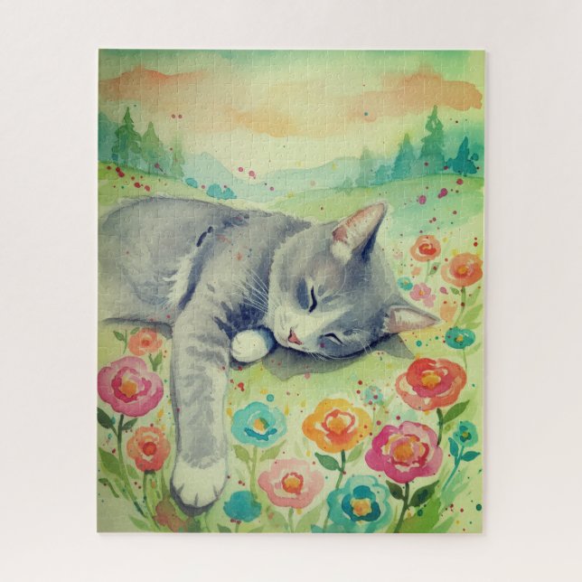 Quebra-cabeça Portrait of Cat Puzzle (Vertical)