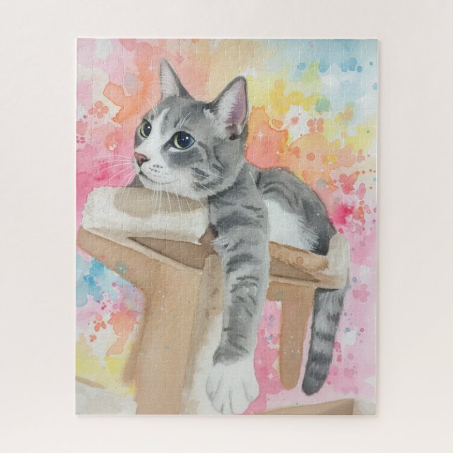 Quebra-cabeça Portrait of Cat Puzzle (Vertical)