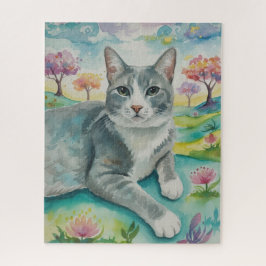 Quebra-cabeça Portrait of Cat Puzzle