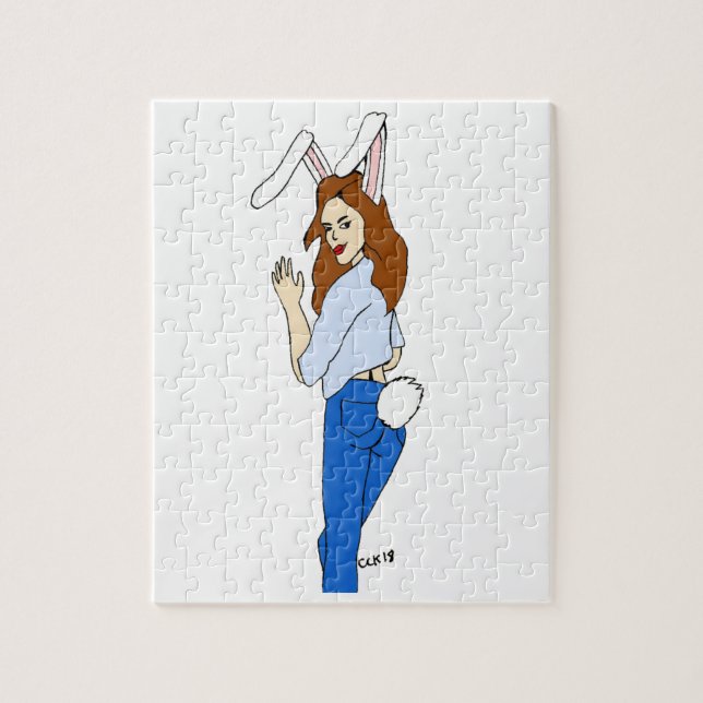 Quebra-cabeça posing bunnygirl (Vertical)