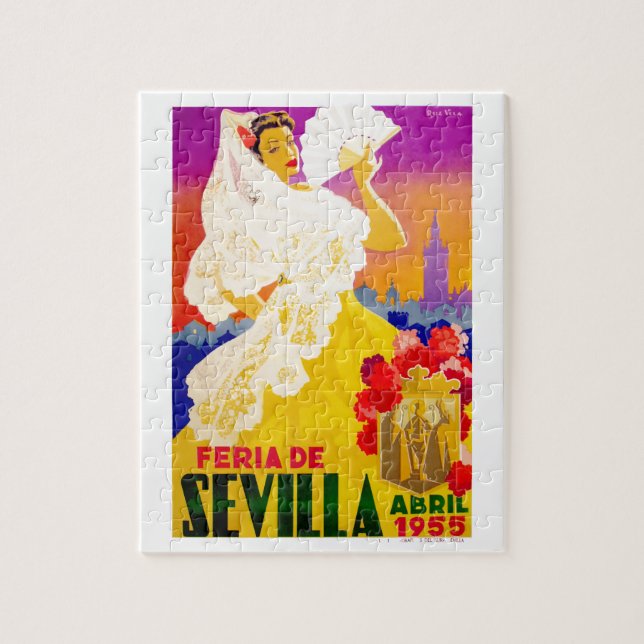 Quebra-cabeça Poster 1955 justo de Sevilha abril da espanha (Vertical)