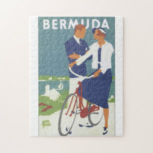 Quebra-cabeça Poster das viagens vintage de Bermuda