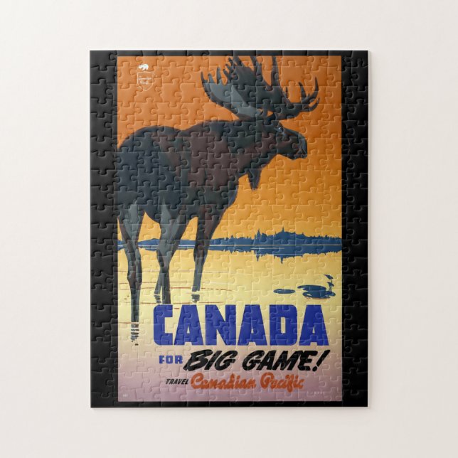Quebra-cabeça Poster das viagens vintage de Canadá (Vertical)