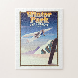 Quebra-cabeça Poster das viagens vintage de Colorado do parque