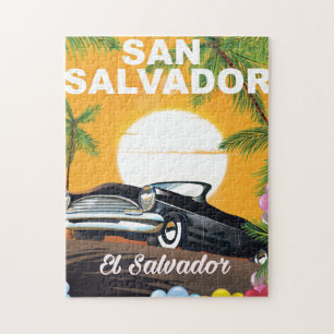 Quebra-cabeça Poster das viagens vintage de San Salvador