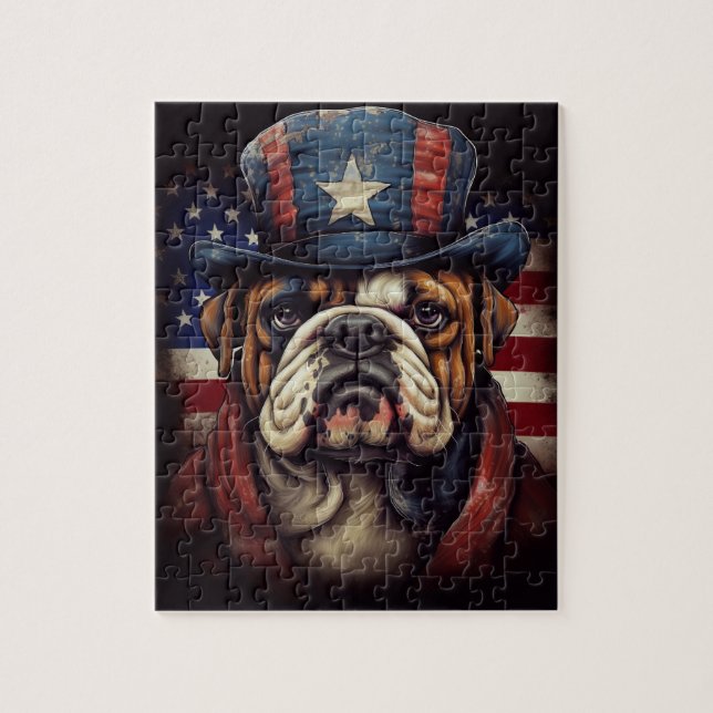 Quebra-cabeça Poster de Buldogue Americano (Vertical)