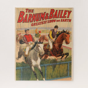 Quebra-cabeça Poster de Circo De Macacos Em Cavalos Saltando Uma